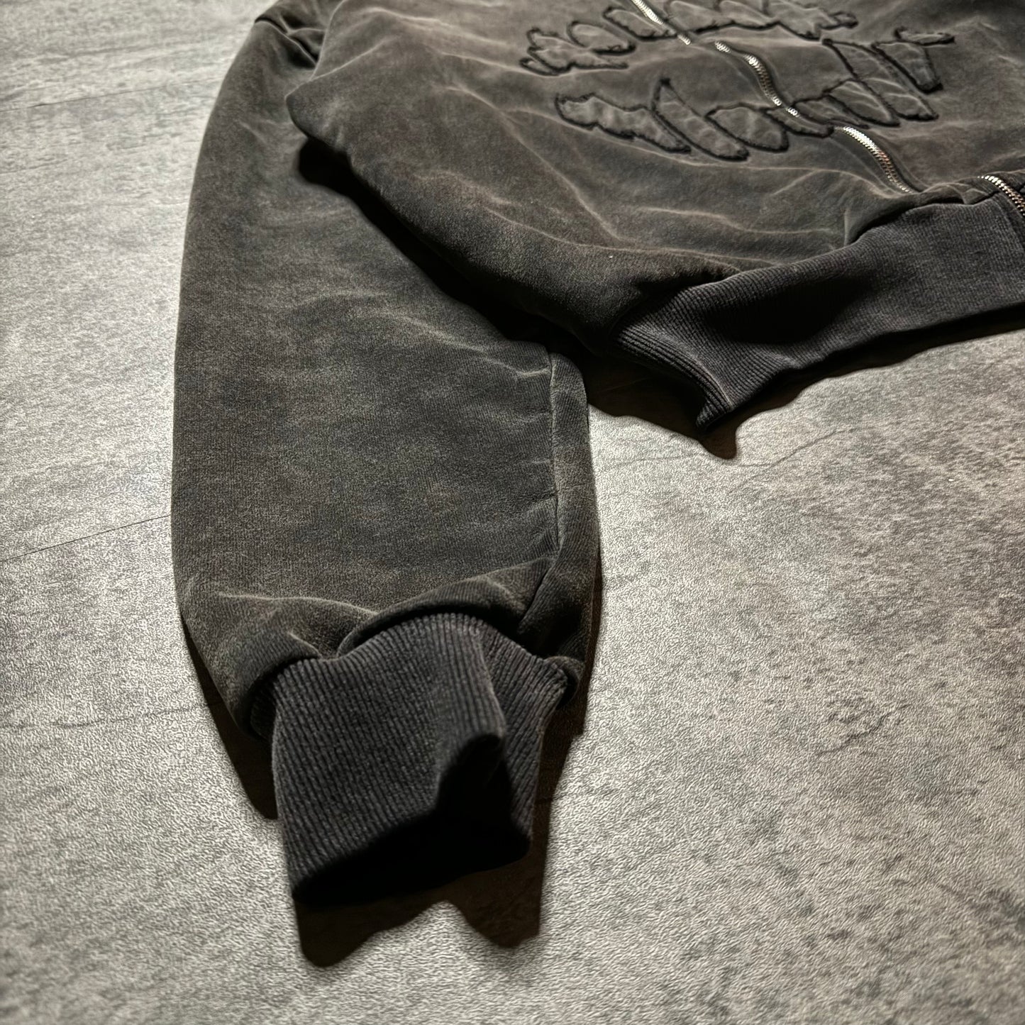 DISTRESSED PATCH HOODIE